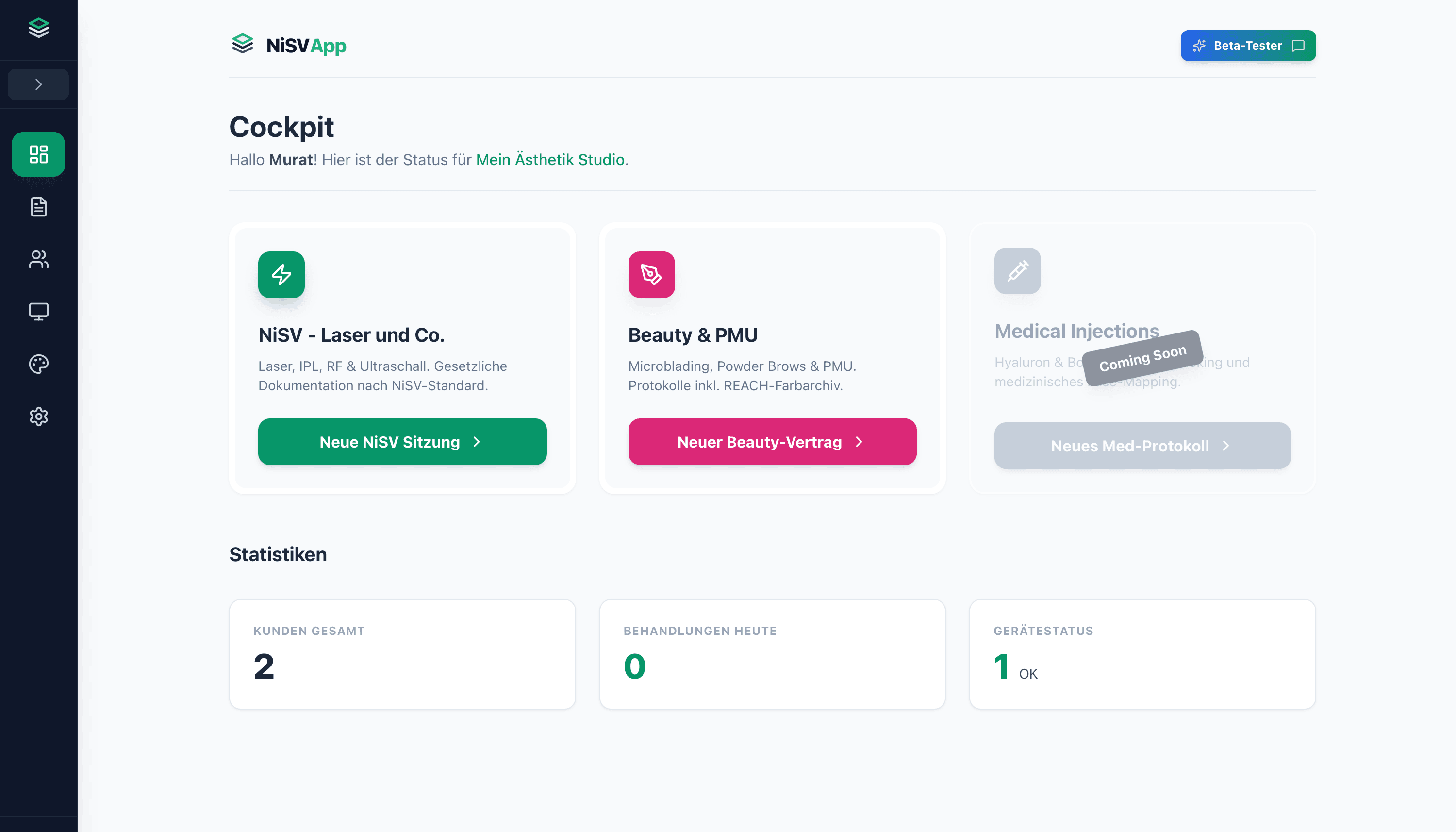 SkinFly Dashboard mit NiSV und PMU Modulen