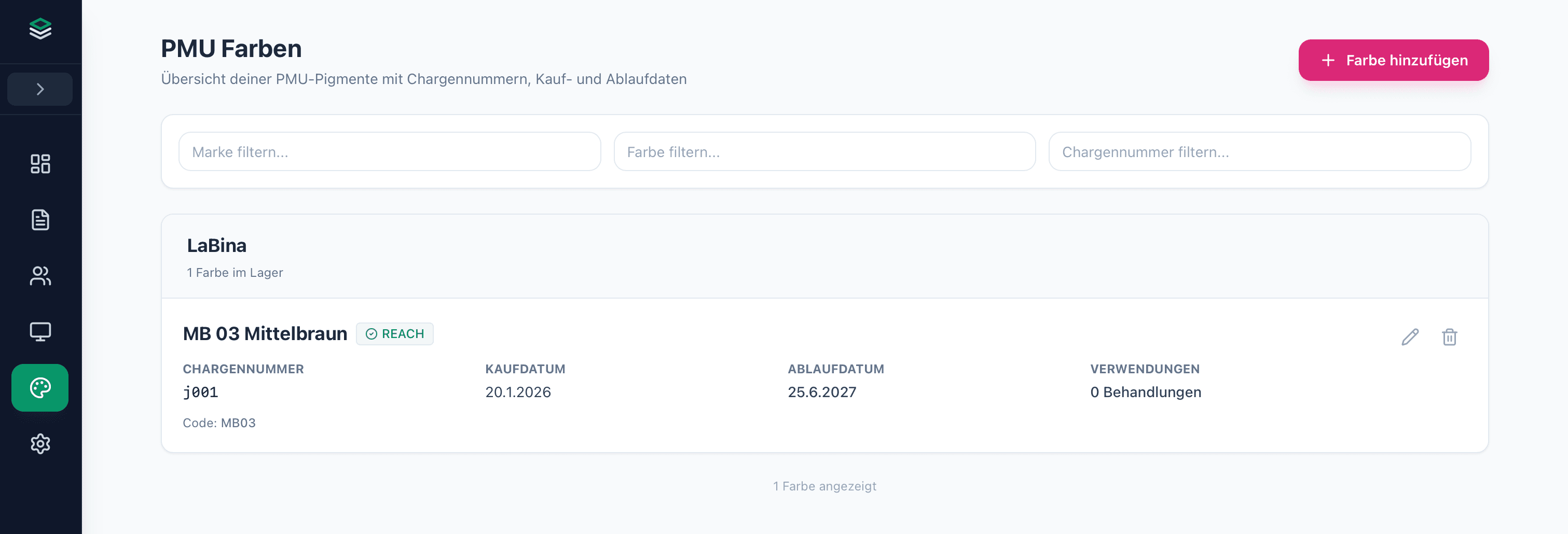 PMU Farbarchiv mit REACH